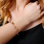 Renkli Taşlı Altın Bileklik T041777 thumbnail 2