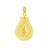 Osmanlı Tuğralı Çerçeveli Altın Kolye Ucu T044482 - 1