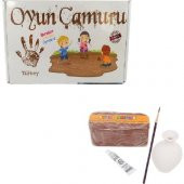 Hobi Eğitim Dünyası Kil Oyun Çamuru (Çamur, Vazo, Boya ve Fırça) Oyun Seti - 1