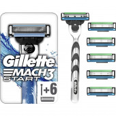 Gillette Mach3 Start Tıraş Makinesi + 6 Lı Yedek Tıraş Bıçağı - 1