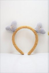 Geyik boynuzu Peluş Taç Kahverengi Taç Kadın Kız SaçToka 11186 - 1