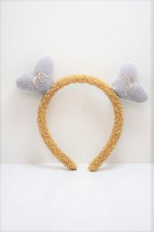 Geyik boynuzu Peluş Taç Kahverengi Taç Kadın Kız SaçToka 11186 - 3