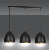 mylights  üçlü masa üstü retro  metal sarkıt avize 60 cm kasa - 1