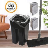 Mikrofiber Sistemli Tablet Mop Çift Paspaslı Smart Flat Mop Temizlik Seti - 2