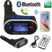 Kingboss Araç Kiti FM Transmitter Bluetooth USB Mp3 Çalar Konuşma - 2