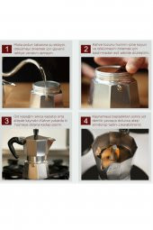 SPRENDA Moka Pot Express- Espresso Kahve Demleme Makinesi 6 Kişilik Aliminyum Ocak Üstü 6 Cup - 2