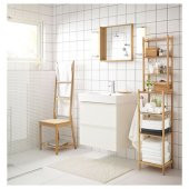 Banyo Bambu Düzenleyici Raf Bambu Havluluk Düzenleyici MeridyenDukkan 39x44x140 Cm Banyo Açık Raf Ayaklı-Doğal - 3