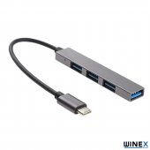 Winex 4in1 Macbook, Phone, Android Type-C to 4xUsbA Çoğaltıcı Adaptör Port Hub - 2
