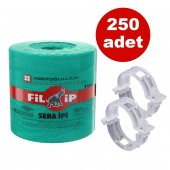 FİLİP SERA İPİ ORJİNAL BİTKİ KLİPSİ PAKETİ ŞEFFAF DOMATES KLİPSİ (TÜM BİTKİLER İLE UYUMLU KLİPS) 250 ADET - 1