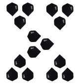 5 Set (15 Adet) DARTSAN Dart Flight. 100 Micron PET Siyah - 4