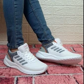 Bestof 100 Beyaz-gri Hafif Rahat Fuspetli Yürüyüş Koşu Spor Ayakkabı thumbnail 2