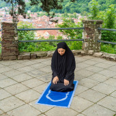 BAHA Portable Prayer Mat Mihrab SEJADAH (NAVY BLUE) - 1