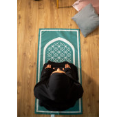 BAHA Portable Prayer Mat  Classic SEJADAH (MOSS GREEN) - 2