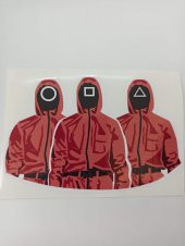 Squid Game Sticker 3 Karakter Daire Kare Üçgen - 1