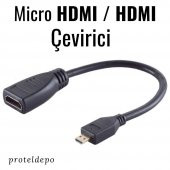IRENIS Micro HDMI / HDMI Çevirici, Dönüştürücü Kablo - 18 Gbit - 1