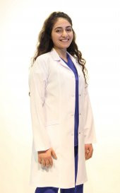 Doktor Hemşire Bayan Uzun Boy Gömlek Yaka Beyaz Önlük S - 2