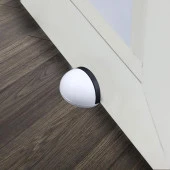 Yarımay Kapı Stoperi Tamponu Yapışkanlı Metal Kapı Stopu Durdurucu Tutucu Beyaz (5 ADET) - 6