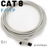 IRENIS CAT8 Kablo F FTP LSZH Ethernet Network Lan Ağ Kablosu 2 Metre Gri - 2