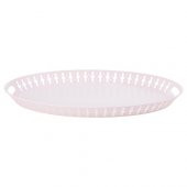 Servis-Sunum Tepsi IKEA 52x39 cm TozPembe Renk MeridyenDukkan Yuvarlak Tepsi Çelik - 1