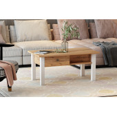 BMdekor Orta Sehpa Loft Beyaz Antik Çam - 1