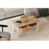 BMdekor Orta Sehpa Loft Beyaz Antik Çam - 2