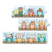 Arnas Toys 5234 Learning Numbers Tren Puzzle 10 Parça Sayılar Karton Puzzle - 2
