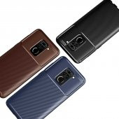 Xiaomi Redmi Note 9 Kılıf Antişok Carbon Desenli Regnor Silikon Kapak - 6