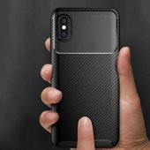 Xiaomi Mi 8 Pro Kılıf Antişok Carbon Regnor Antişok Carbon Silikon - 5