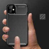 Apple iPhone 11 Kılıf Antişok Carbon Regnor Antişok Carbon Silikon - 4