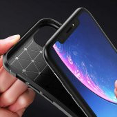 Apple iPhone 11 Kılıf Antişok Carbon Regnor Antişok Carbon Silikon - 6