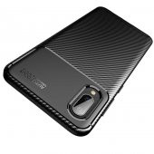 Samsung Galaxy A02 Kılıf Antişok Carbon Desenli Regnor Silikon Kapak - 2