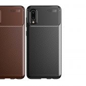 Samsung Galaxy A02 Kılıf Antişok Carbon Desenli Regnor Silikon Kapak - 4
