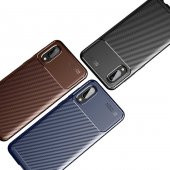 Samsung Galaxy A02 Kılıf Antişok Carbon Desenli Regnor Silikon Kapak - 5