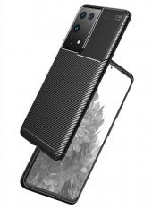 Samsung Galaxy S21 Ultra Kılıf Antişok Carbon Desenli Regnor Silikon Kapak - 1