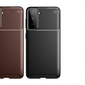 Samsung Galaxy S21 Plus Kılıf Antişok Carbon Desenli Regnor Silikon Kapak - 6