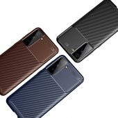 Samsung Galaxy S21 Plus Kılıf Antişok Carbon Desenli Regnor Silikon Kapak - 8