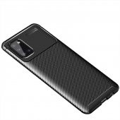 Samsung Galaxy A31 Kılıf Antişok Carbon Desenli Regnor Silikon Kapak - 4