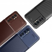 Xiaomi Mi Note 10 Lite Kılıf Antişok Carbon Desenli Regnor Silikon Kapak - 10