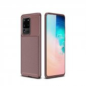 Samsung Galaxy S20 Ultra Kılıf Antişok Carbon Desenli Regnor Silikon Kapak - 4