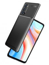Oppo Reno 4 Pro 4G Kılıf Antişok Carbon Desenli Regnor Silikon Kapak - 1