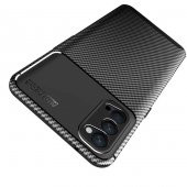 Oppo Reno 4 Kılıf Antişok Carbon Desenli Regnor Silikon Kapak - 7