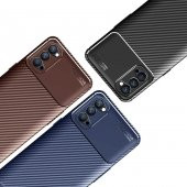 Oppo Reno 4 Kılıf Antişok Carbon Desenli Regnor Silikon Kapak - 9