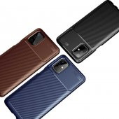 Samsung Galaxy M51 Kılıf Antişok Carbon Desenli Regnor Silikon Kapak - 7