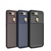 Oppo A7X Kılıf Antişok Carbon Desenli Regnor Silikon Kapak - 8
