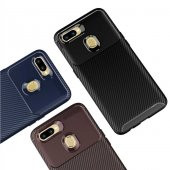 Oppo A7X Kılıf Antişok Carbon Desenli Regnor Silikon Kapak - 10