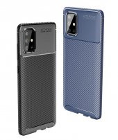 Samsung Galaxy M31S Kılıf Antişok Carbon Desenli Regnor Silikon Kapak - 10