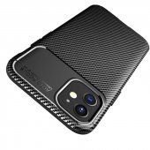 Apple iPhone 12 Kılıf Antişok Carbon Desenli Regnor Silikon Kapak - 7