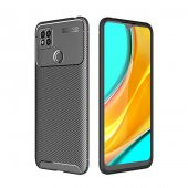 Xiaomi Redmi 9C Kılıf Antişok Carbon Desenli Regnor Silikon Kapak - 4