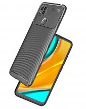 Xiaomi Redmi 9C Kılıf Antişok Carbon Desenli Regnor Silikon Kapak - 5