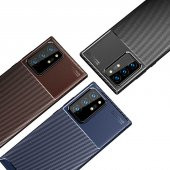 Samsung Galaxy Note 20 Ultra Kılıf Antişok Carbon Desenli Regnor Silikon Kapak - 8